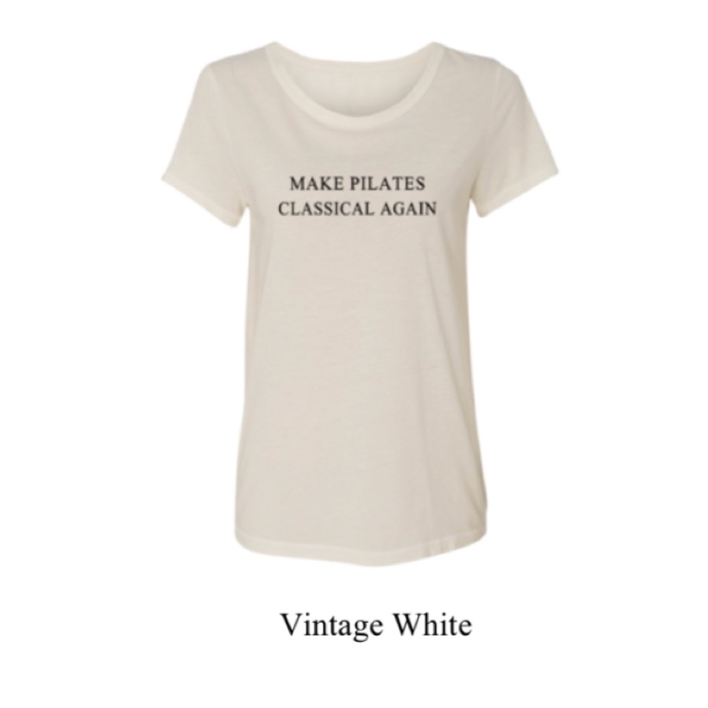 The Apolitical Tee in vintage white